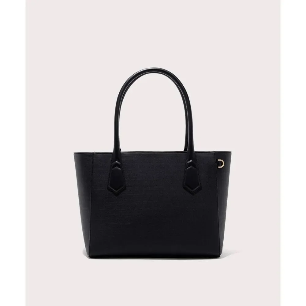DAGNE DOVER Signature‎ Laptop Tote Vegan Leather Black